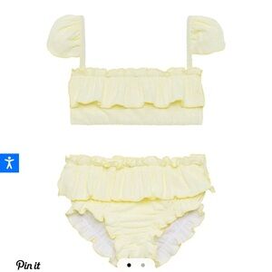 Montce Buttercream Rib Mini Cabana Bikini Set in pale yellow buttercream